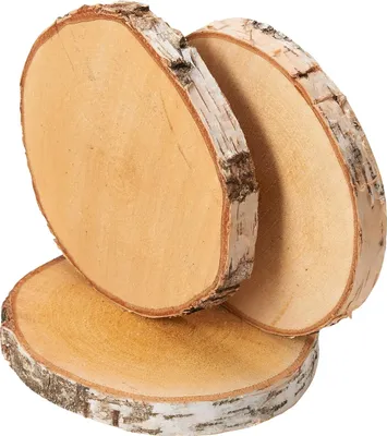 Image de Rondelles d'arbre 3 pcs. Bois de décoration Disques en bois 15 - 18 cm
