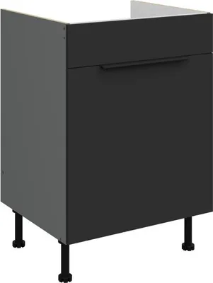 Obrázek produktu pro Dolní skříňka na dřez LUNARA - šířka 60 cm, černá / antracit