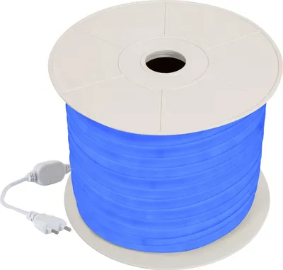 Produktbild von LED-Streifenrolle Neon Dimmbar 220V 50m Blau Rund 360° 9W/m Schnitt 100cm IP67 Blau