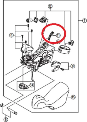 Immagine prodotto di SHIMANO guida cavo ST-6700 sinistro - ricambio per leva del cambio/freno STI