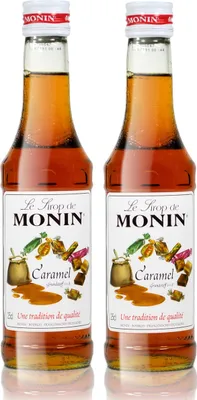 Produktbild von 2x Monin Karamell / Caramel Sirup, 250 ml Flasche