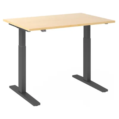 Produktbild von HAMMERBACHER Hammerbacher Schreibtisch 1.200 x 700-1.200 x 800 mm (B x H x T) Spanplatte ahorn