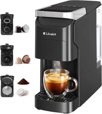 Produktbild von LLIVEKIT 3-in-1 Kaffeemaschine Automatische Espressomaschine mit Selbstreinigung, 920ml Wassertank
