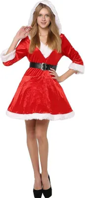 Productafbeelding van EraSpooky Dameskostuum Miss Santa Cosplay Kerstmiskostuum Outfit