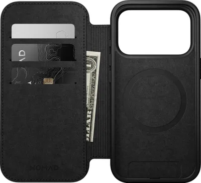 Zdjęcie produktu dla Nomad Modern Leather Folio, Folio, Apple, iPhone 17 Pro, 16 cm (6.3"), Czarny