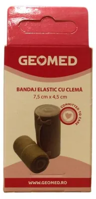 Zdjęcie produktu dla Geomed, bandaże elastyczne, z klipsami, 7,5 cm x 4,5 m
