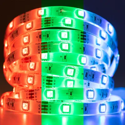 Produktbild von LUMILED LED pásik 5M, 150 LED diód 12V RGB Zmena farby 36W LED pásik SMD LED pásik IP65 Vodotesný 1980 lm Samolepiace pásikové svetlo pre interiér Domáca kuchyňa Spálňa Deco, bez napájania