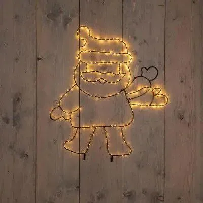 Produktbild von Weihnachtsfigur mit 300 warmweißen LEDs, winkend, 60 cm hoch, 50 cm breit