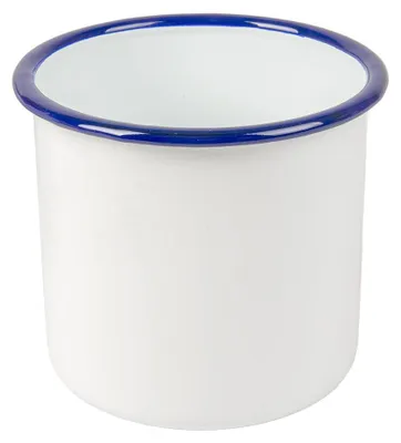 6 Emailleschalen, 1200 ml, Ø 12 x 12 cm, weiß