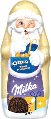 Zdjęcie produktu dla Milka Father Christmas Oreo White Opakowanie białej czekolady 95g
