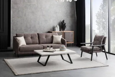 Produktbild von Sofagarnitur Couchgarnitur Sofa 3 Sitzer Sessel Abnehmbares Sitzkissen 2tlg