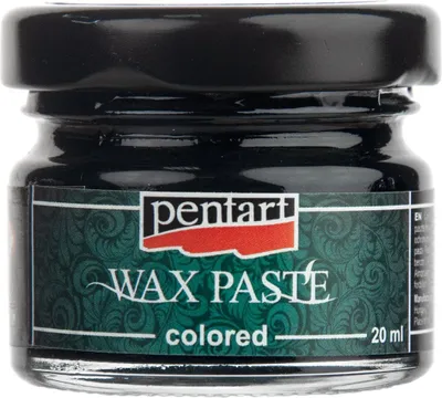 Zdjęcie produktu dla Pasta woskowa - wax paste colored - czarna / black 20ml - Pentart