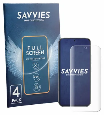 Produktbild von 4x Savvies Fullscreen Schutzfolie für Honor 600 Pro Displayschutz Folie Fullcover Klar Transparent