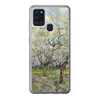 Produktbild von MuchoWow® Handyhülle Schutzhülle Hülle für Samsung Galaxy A21s Blühender Obstgarten - Vincent van Gogh Silikon Softcase Handy Hülle - Hartschale