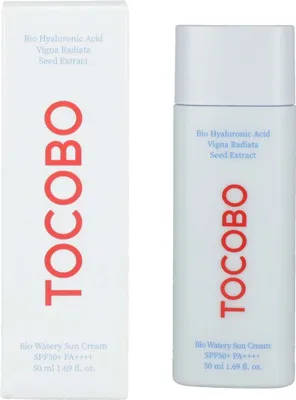Obrázek produktu pro TOCOBO - Bio Watery Sun Cream SPF50+ PA++++ - Ochranný opalovací pleťový krém - 50 ml