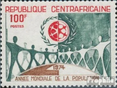 Produktbild von Briefmarken Zentralafrikanische Republik 1974 Mi 352 (kompl.Ausg.) postfrisch Weltbevölkerungsjahr