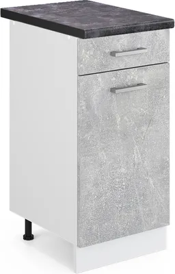 Produktbild von Küchenunterschrank Vicco R-Line Beton 40 cm , AP Anthrazit, Model 45939