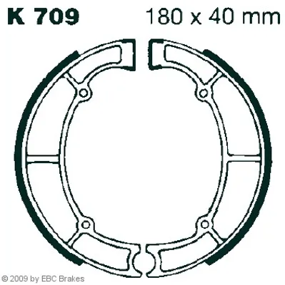 Produktbild von EBC Brakes Bremsbackensatz Trommelbremse für KAWASAKI MOTORCYCLES Z K709