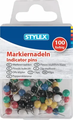 Produktbild von Markiernadeln farbig 100er Schachtel