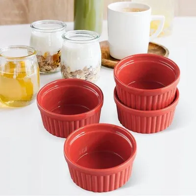 Produktbild von Creme Brulee-Formen, Set von 4, Porzellan, 237 ml, Backformen, n, Ovenbeständig