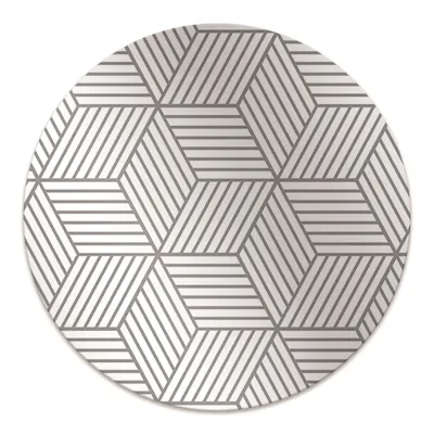 Produktbild von Rundmatte - Stuhlunterlage Bürostuhlunterlage - Rund Ø 100 cm - Bodenmatte - Fußmatte - Graue Würfel 3d.
