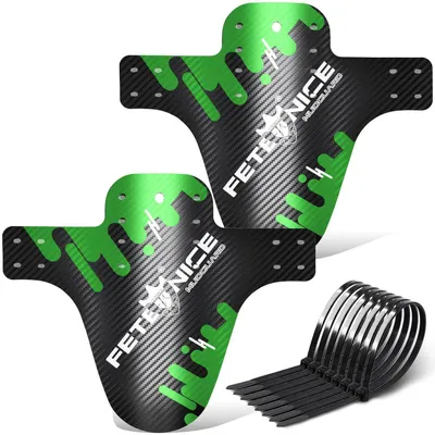 Produktbild von MTB Schutzblech Set Kohlefaser Textur Universal Fahrrad Kotflügel vorne hinten 24-29 Zoll