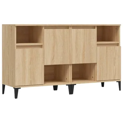 Produktbild von Sideboards 2 Stk. Sonoma-Eiche 60x35x70 cm Holzwerkstoff