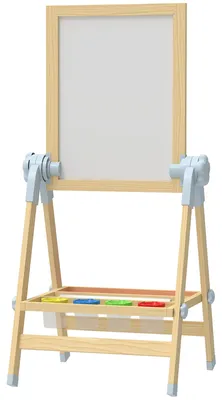 Produktbild von AIYAPLAY Kinder Staffelei aus Holz Kindertafel Doppelseitige Whiteboard Tafel