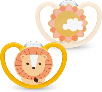 Produktbild von NUK Space Babyschnuller Löwe für 18-36 Monate, 2 Stück