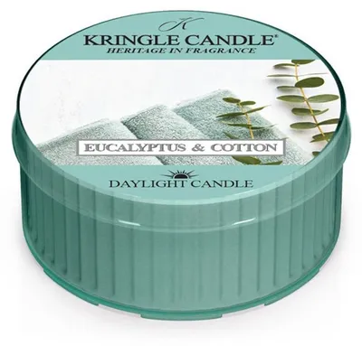 Zdjęcie produktu dla Świeca zapachowa Kringle Candle, seria Daylight, zapach eukaliptusa i bawełny