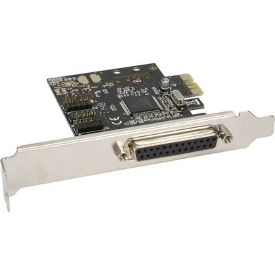 Produktbild von InLine Schnittstellenkarte, 1x 25pol parallel + 2x 9pol seriell, PCIe, PCIe, Parallel, Seriell, Moschip MCS9901CV-CC, 1,77 mm, 99 g, 144 mm