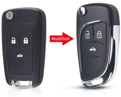Immagine prodotto di Guscio chiave auto Techstar cromata con 3 pulsanti – compatibile con Opel & Chevrolet Astra, Corsa, Cruze, Captiva, Aveo