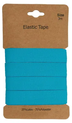 Gummiband 3m x 15mm Gummilitze Gummi elastisches Band Wäscheband türkis