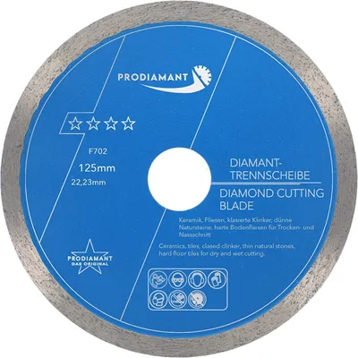 Produktbild von PRODIAMANT Diamanttrennscheibe 125mm Fliese, Feinsteinzeug Premium Rondo F702