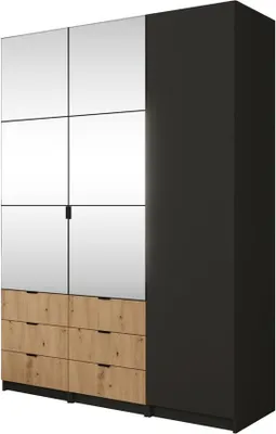 Obrázek produktu pro BETTSO Modulární šatní skříň ONYX 150 I III III Černo-hnědá