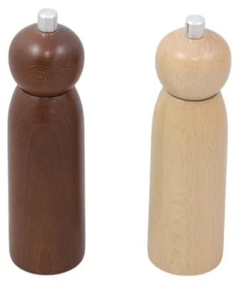 Produktbild von Holzmühlen für Pfeffer und Salz – Set aus 2 – Braun und Hell