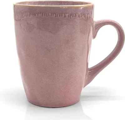 Produktbild von Stoneware Becher mit Henkel rosa