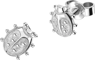Produktbild von Ohrstecker mit Marienkäfer 925 Sterling-Silber Ohrschmuck Ohrringe Silber für Damen und Kinder