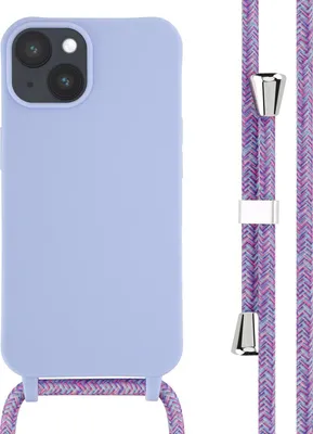 Zdjęcie produktu dla imoshion Silikonowe etui ze sznurkiem do Apple iPhone 14 - Fioletowy
