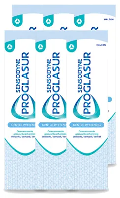 Zdjęcie produktu dla 6 sztuk pasty do zębów Sensodyne Proglasur Gentle Whitening - 75 ml - zestaw ekonomiczny