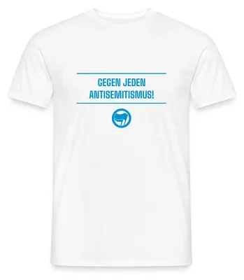 Produktbild von Spreadshirt Gegen Jeden Antisemitimus Männer T-Shirt, L, Weiß