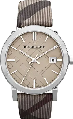 Produktbild von Burberry The City Damenuhr silber braun