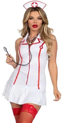 Immagine prodotto di Leg Avenue - Costumi L Abito Da Capo Infermiera Leg Avenue - Set 3 Pezzi Taglia S/M