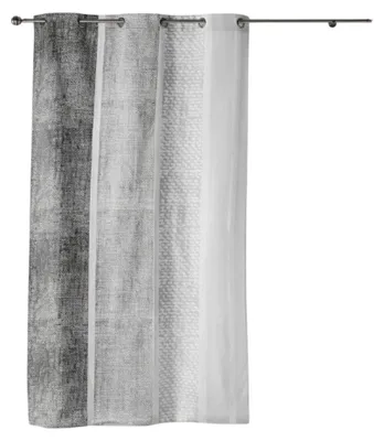 Image de Rideau a oeillets 140 x 240 cm Textilio Gris