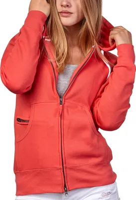 Produktbild von Mivaro Damen Sweatjacke mit Kapuze und Kängurutasche mit Reißverschlusstäschchen aus Baumwolle innen weich gefüttert Regular Fit Hoodie für Freizeit Arbeit und Alltag in vielen Farben
