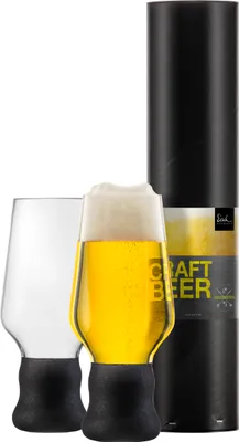 Immagine prodotto di Eisch Becher Craft Beer Experts, 2er Set, Craftbeer, Bierglas, Kristallglas, Transparent / Schwarz, 450 ml, 30020372