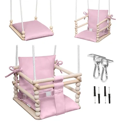 Produktbild von MAMOI 3in1 Kinderschaukel mit Sicherheitsgurt, höhenverstellbar, Schaukel für Zuhause, stabile Konstruktion, einfache Montage, Indoor-Kinderschaukel f