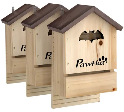 Immagine prodotto di Set da 3 pezzi a forma di pipistrello | Colore: legno naturale | Dimensioni: 11,5 x 21,5 x 34 cm