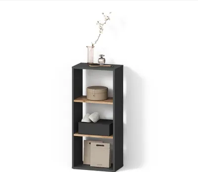 Produktbild von Aufbewahrungsregal Livinity Ortello Anthrazit/Goldkraft Eiche 40 x 90.5 cm, Model 55895