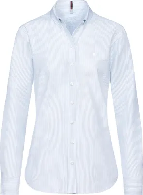 Produktbild von Greiff CASUAL Bluse Langarm Button-Down Regular Hellblau gestreift 46